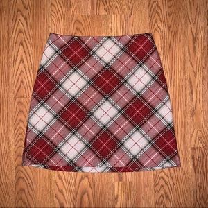 Red and White plaid skirt